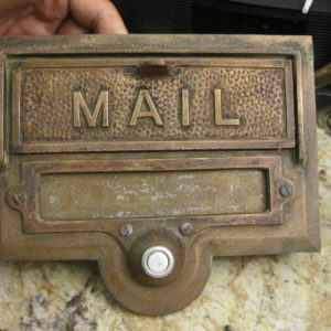 Mail Slot With Door Bell Button