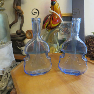 blue bottle violin vases