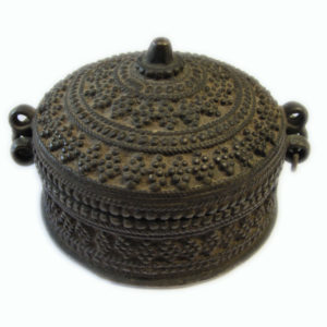 Antique Bronze Brass Lime Betel Box