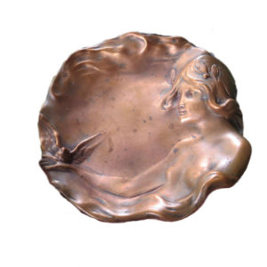 Art Nouveau Metal Trinket Tray