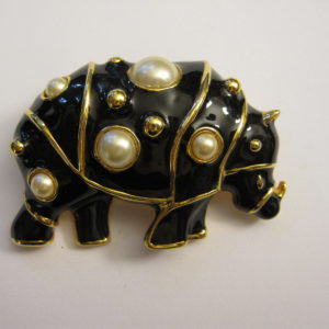 kenneth lane rhino brooch