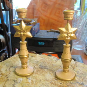 sun face candlesticks