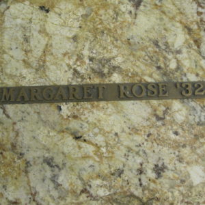 margaret rose metal nameplate
