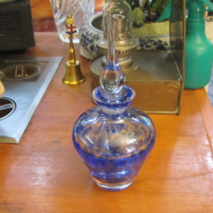 perfume blue bottle