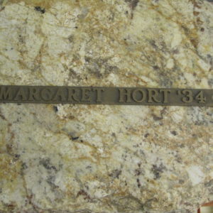 margaret hort metal nameplate