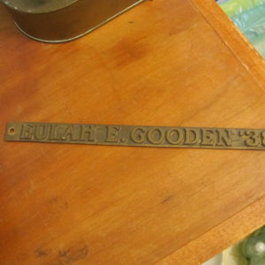 eulah gooden metal nameplate