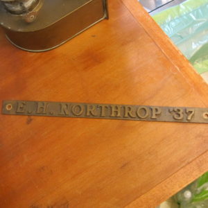 e.h. northrop metal nameplate