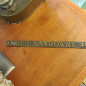 ruth landowne metal nameplate