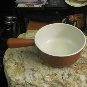 Vintage Le Creuset Cousances #16 Brown Saucepan Made in France