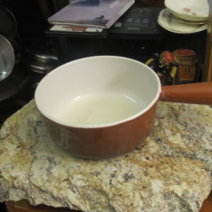 Vintage Le Creuset Cousances #18 Brown Saucepan Made in France