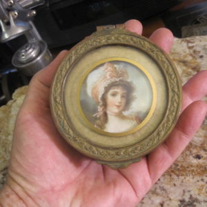 Antique Ormolu Vanity Box with French Cameo Portrait