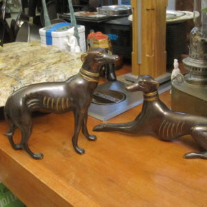 Bronze Whippets Greyhounds