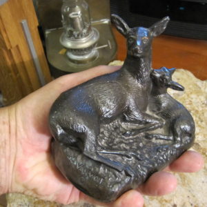 Henry Van Wolf Doe & Fawn Sculpture