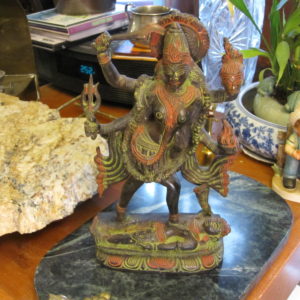 Enraged Kali on Shiva's Corpse Sculpture