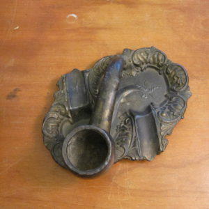 Antique Ashtray Pipe Match Holder