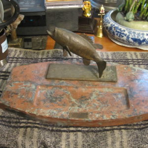 American Lava Corporation Chattanooga Tennessee Bronze Fish Pen Tray