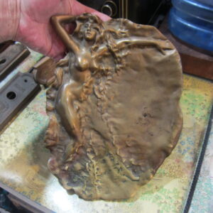 Art Nouveau Sculptured Maiden Pin Tray