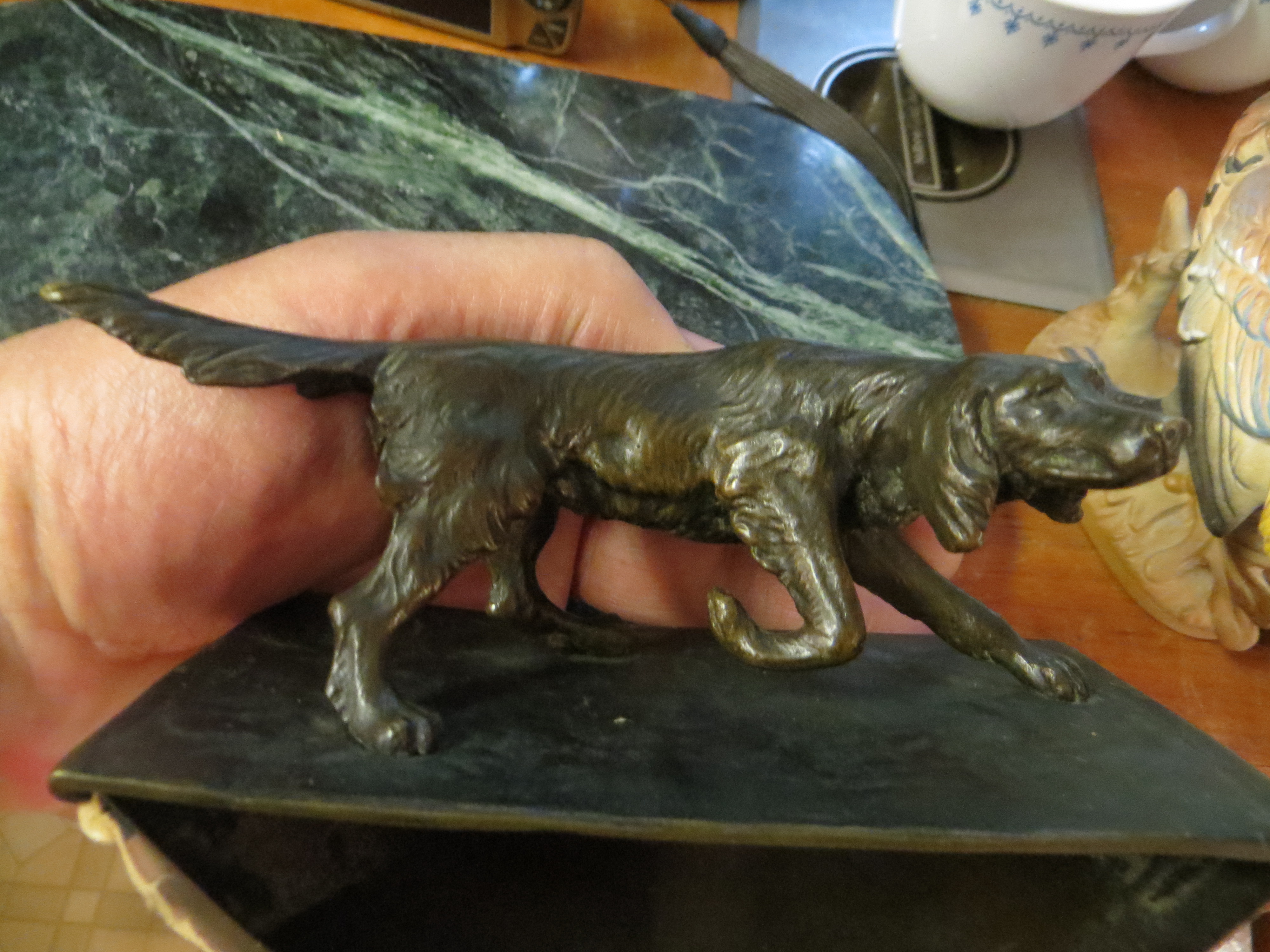 Antique Austrian Hunting Dog Ink Blotter