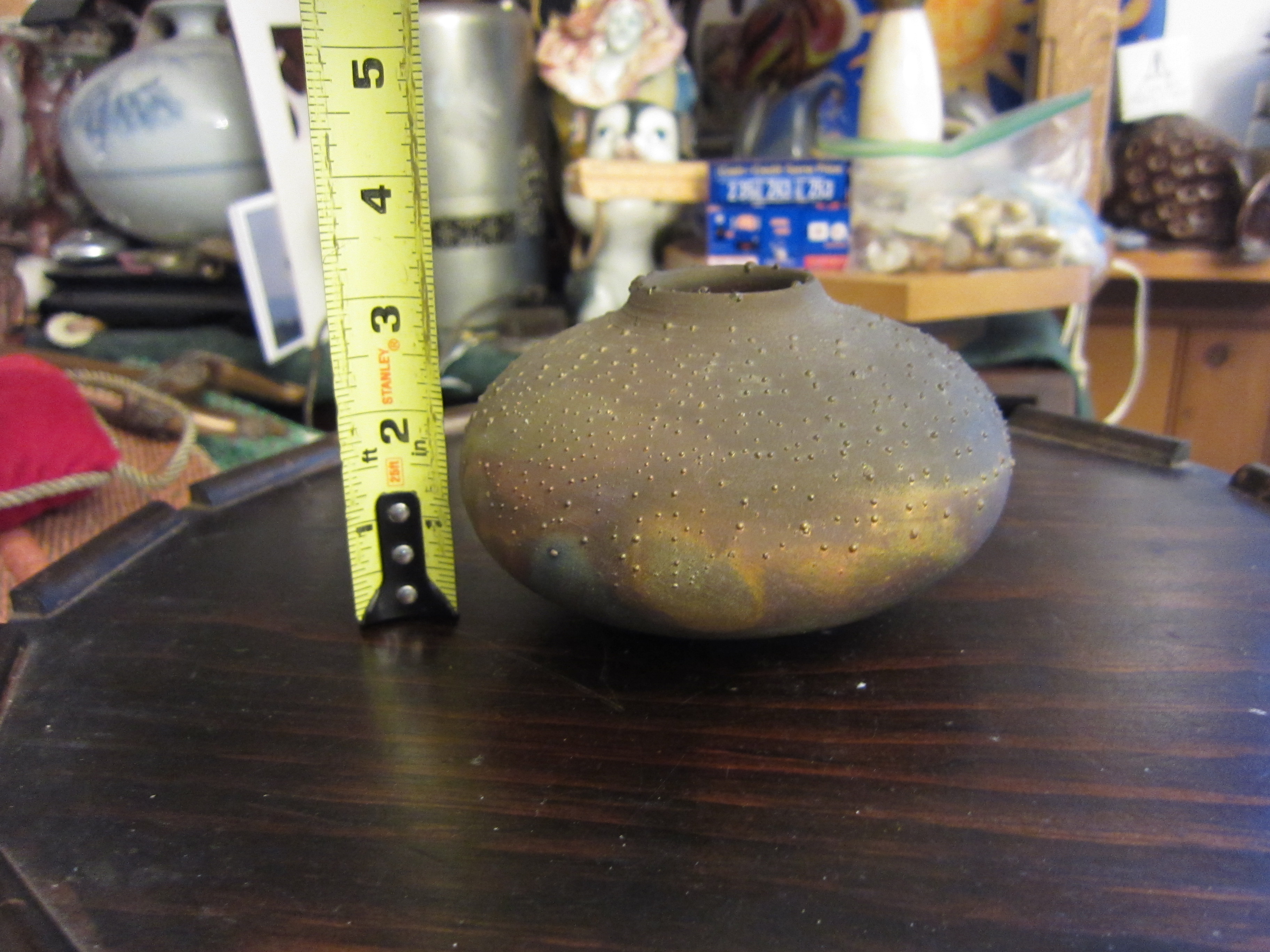 Raku Vessel, Vintage Bowl