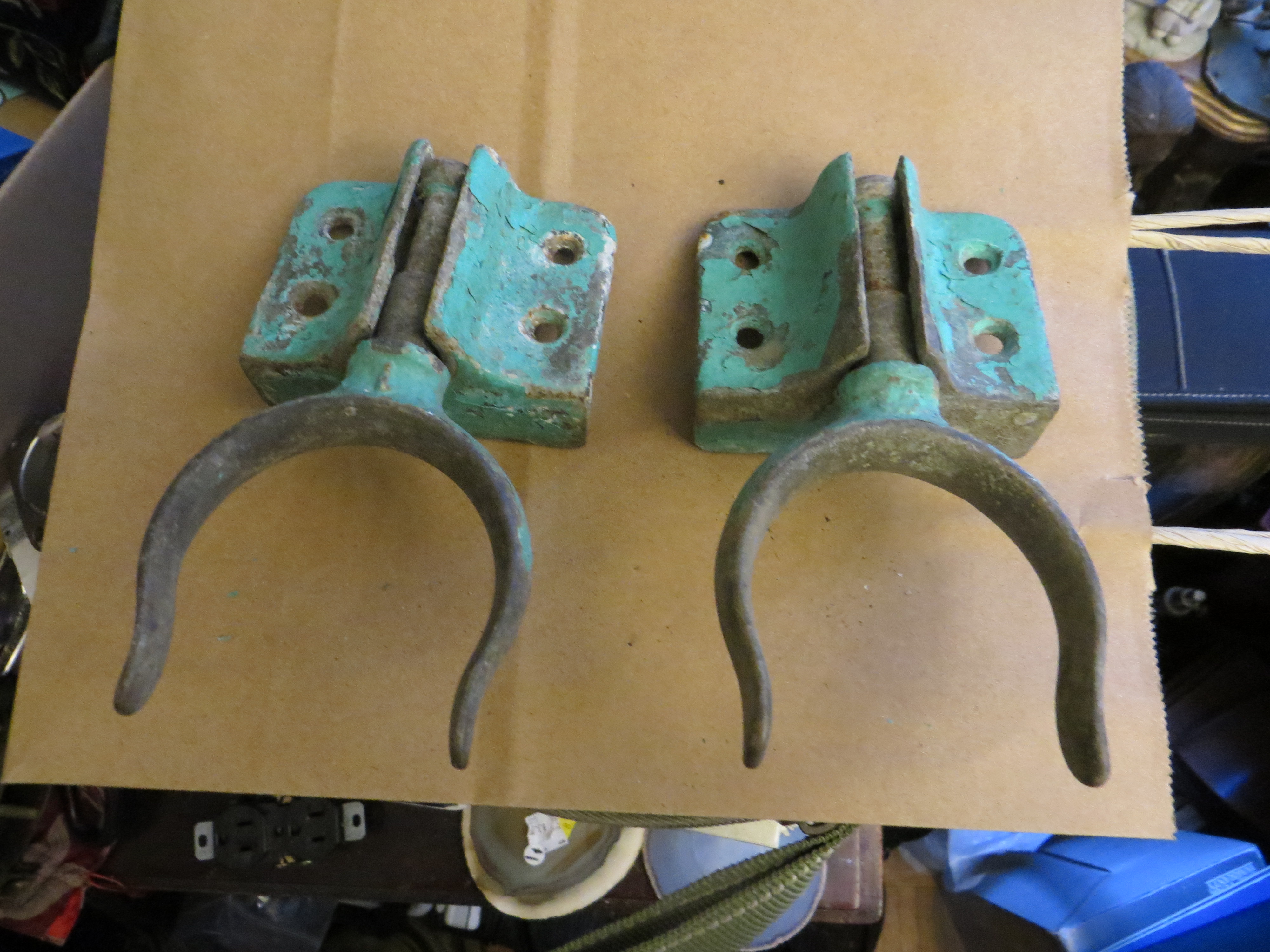 Pair Vintage Oarlocks 2” Opening, Wilcox & Crittenden