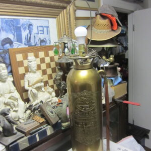 Vintage Fire Extinguisher Table Lamp Copper and Brass Industrial
