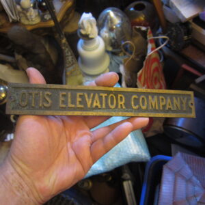 Otis Elevator Company Plaque, Historic Co Sign