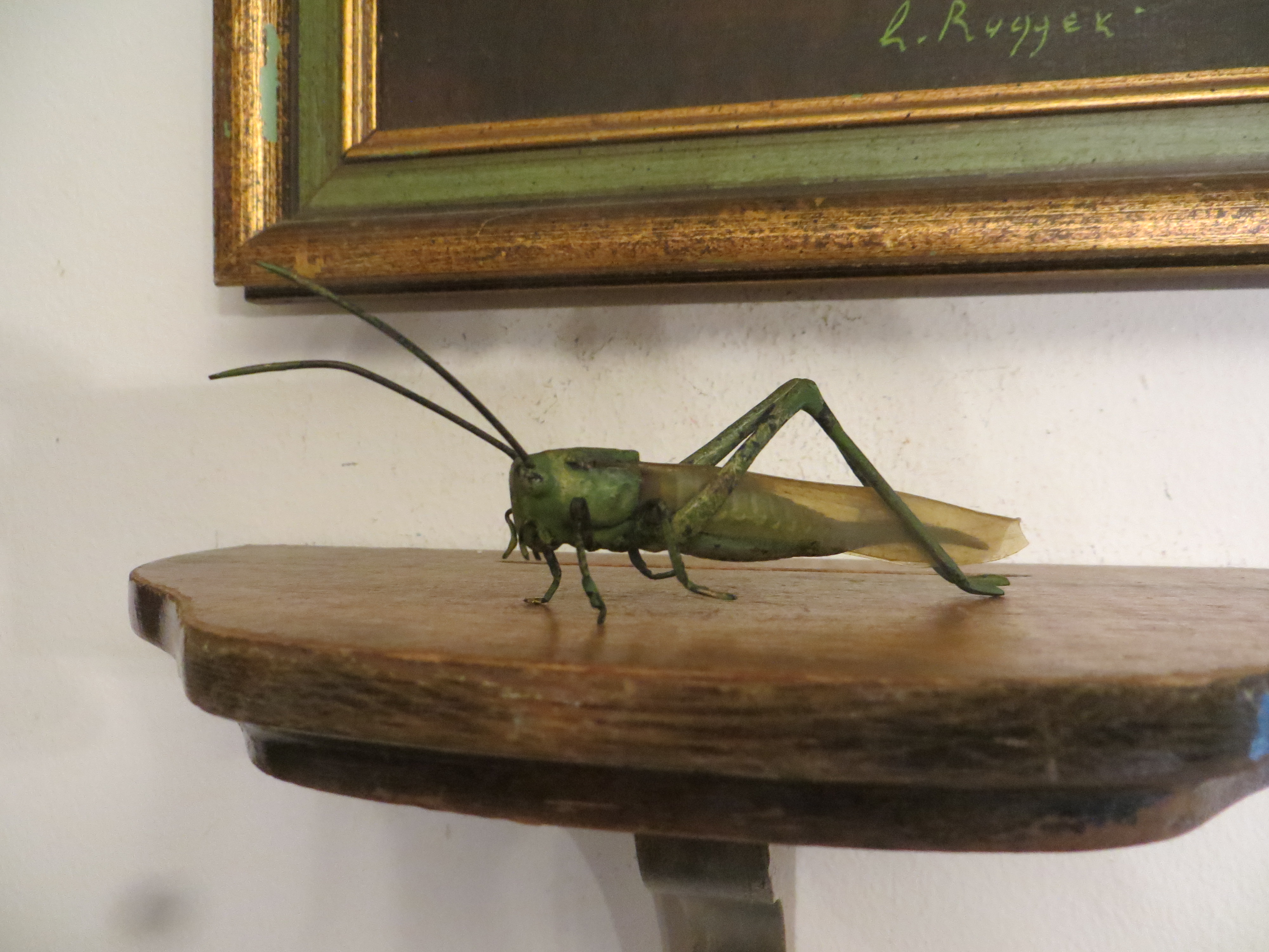 Austrian cold painted Bronze Grasshopper / Locust