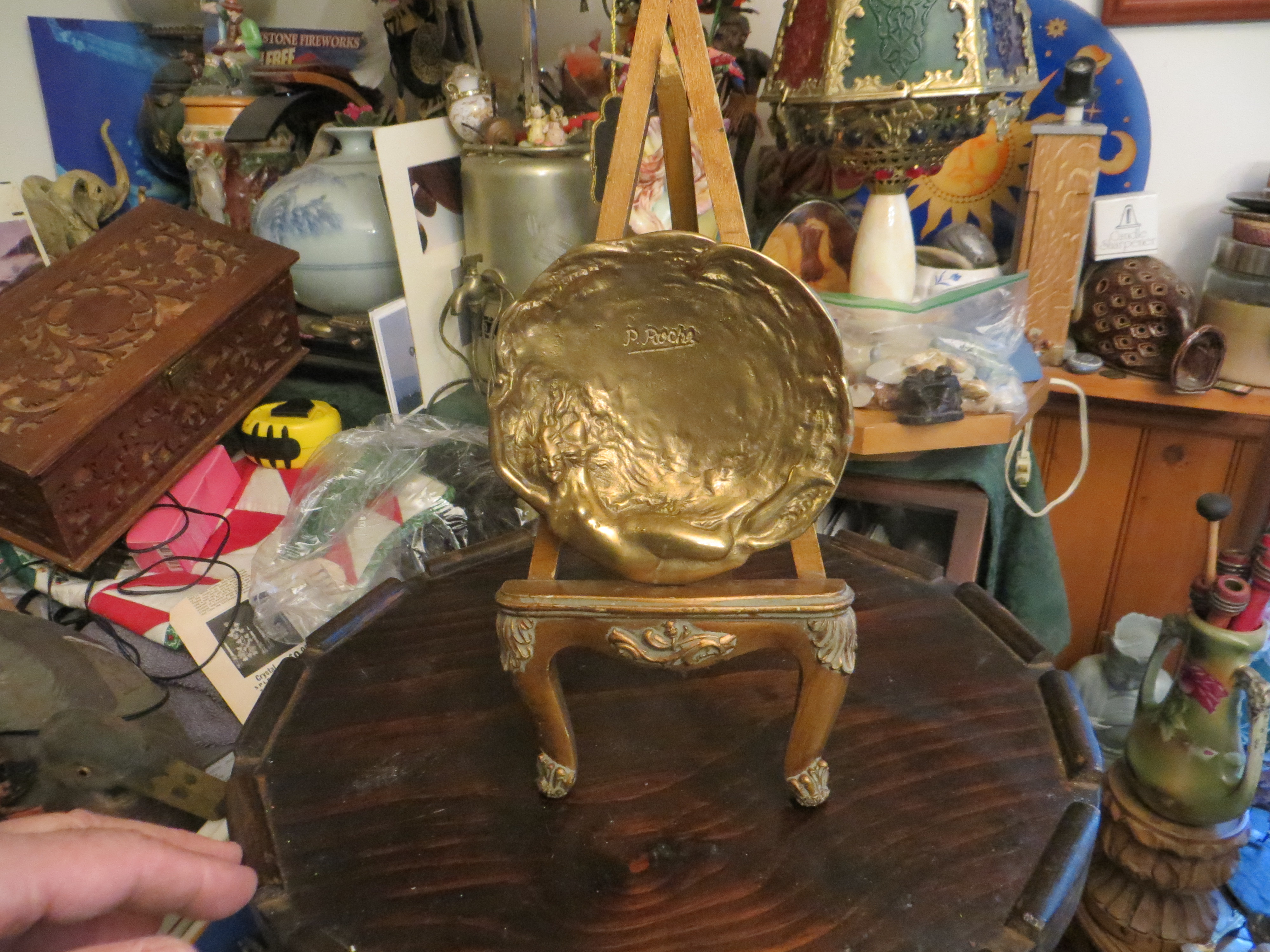 Antique P. Roche Bronze Pin Ring Tray