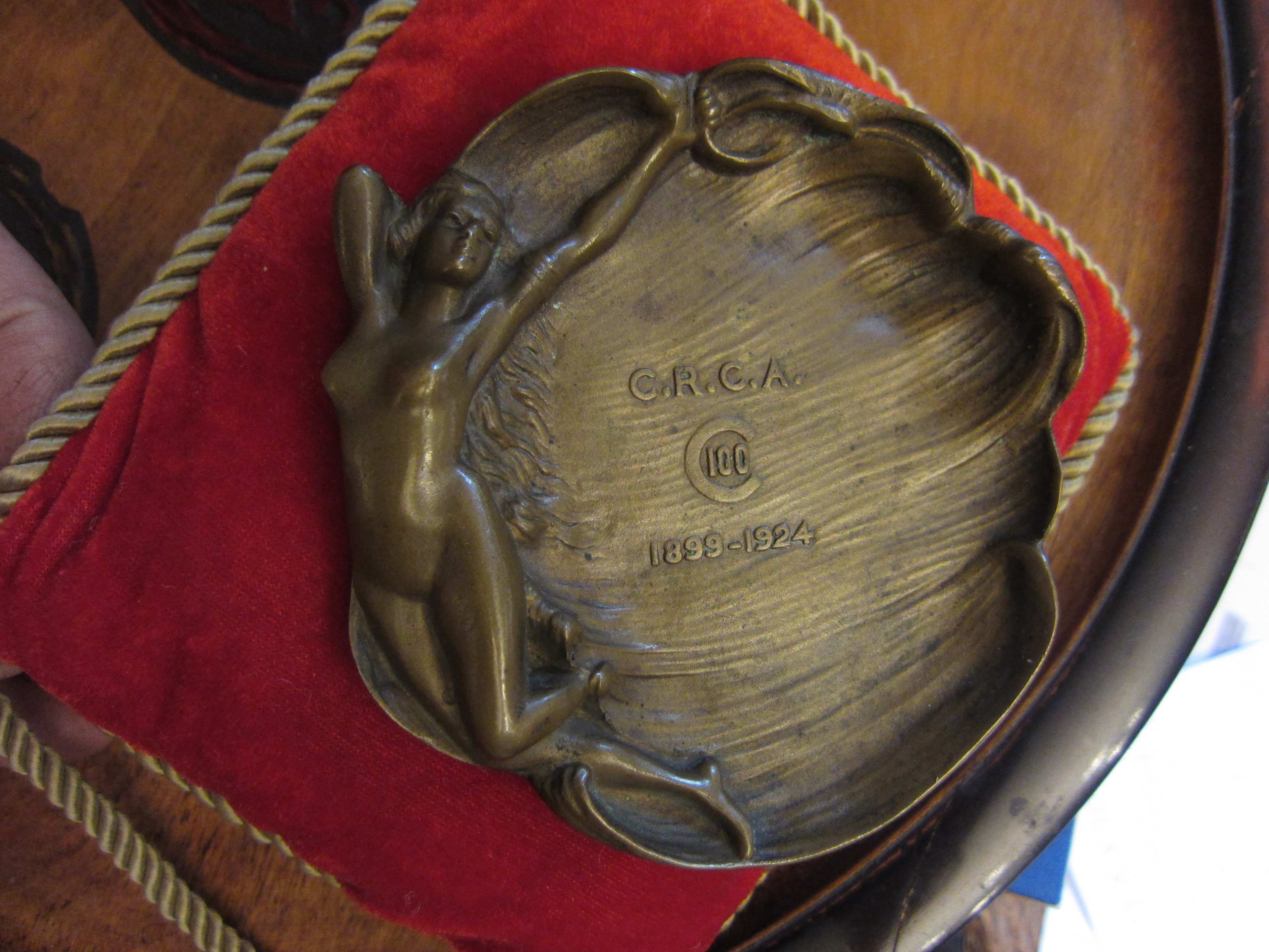 Century Road Club Association NYC Bicycle Racing Bronze Tray