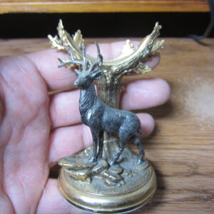 Collectible Franklin Mint 10 Point Buck Pocket Watch Stand By Rick Fields A Time For The Great Outdoors