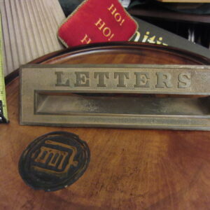 Antique Brass Bronze Letters Mail Slot Opening