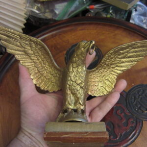 Spread Winged Eagle, Old Brass Finial Topper