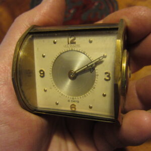 LeCoultre 8 Day Travel Alarm Clock, Swiss Made, Number 53