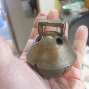Antique Brass Sleigh Bell Tarnished Nice Patina 2 1/2"