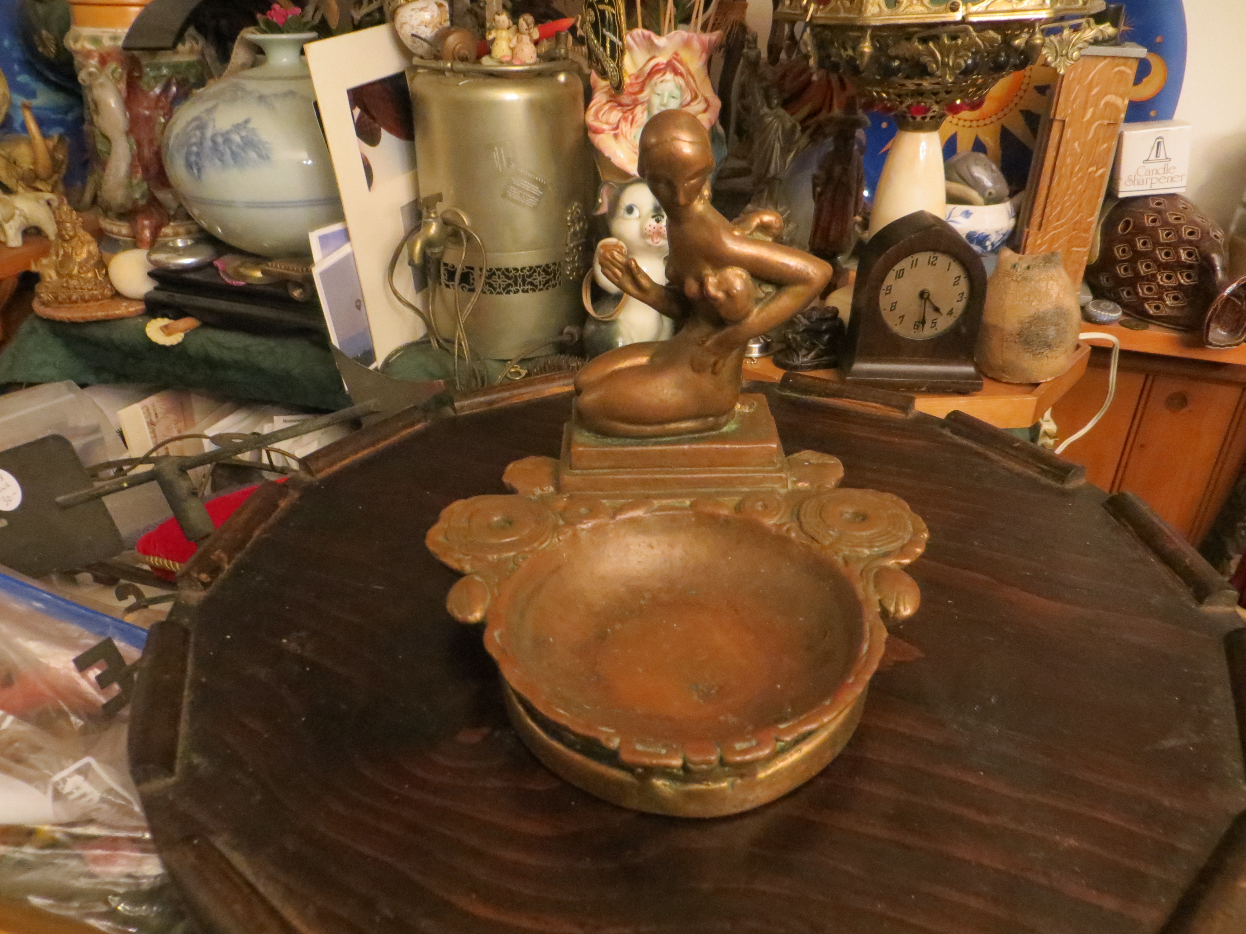 Pompeian Bronze Nude Art Deco Tray