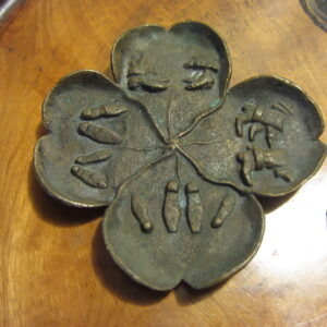 Civil War Boots in Leg Irons, Bronze Footed Dish