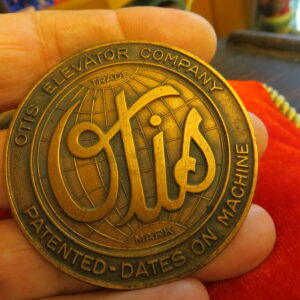 Vintage Otis Elevator Insignia Plaque Emblem