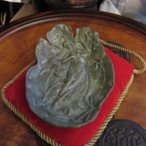 Art Nouveau Bronzed Nymph Pin Dish,