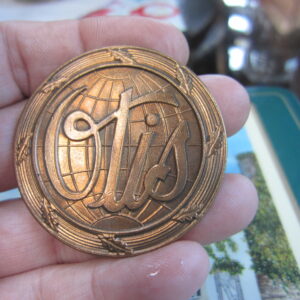 Antique Otis Elevator Car Sign Bronze Copper Nameplate