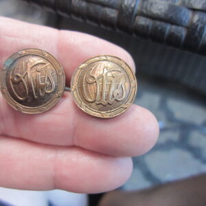 Otis Elevator Old Original Brass Button Small Mini Equipment Machine Nameplate Plaque