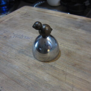 Walter von Nessen For Chase Vintage Dinner Bell Enamel Brass Bird