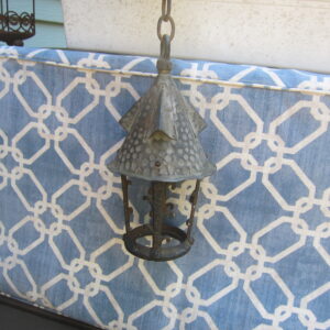 Antique Hanging Light Sconce, Tudor Porch, Mission Lantern Light, Folk Art Lighting