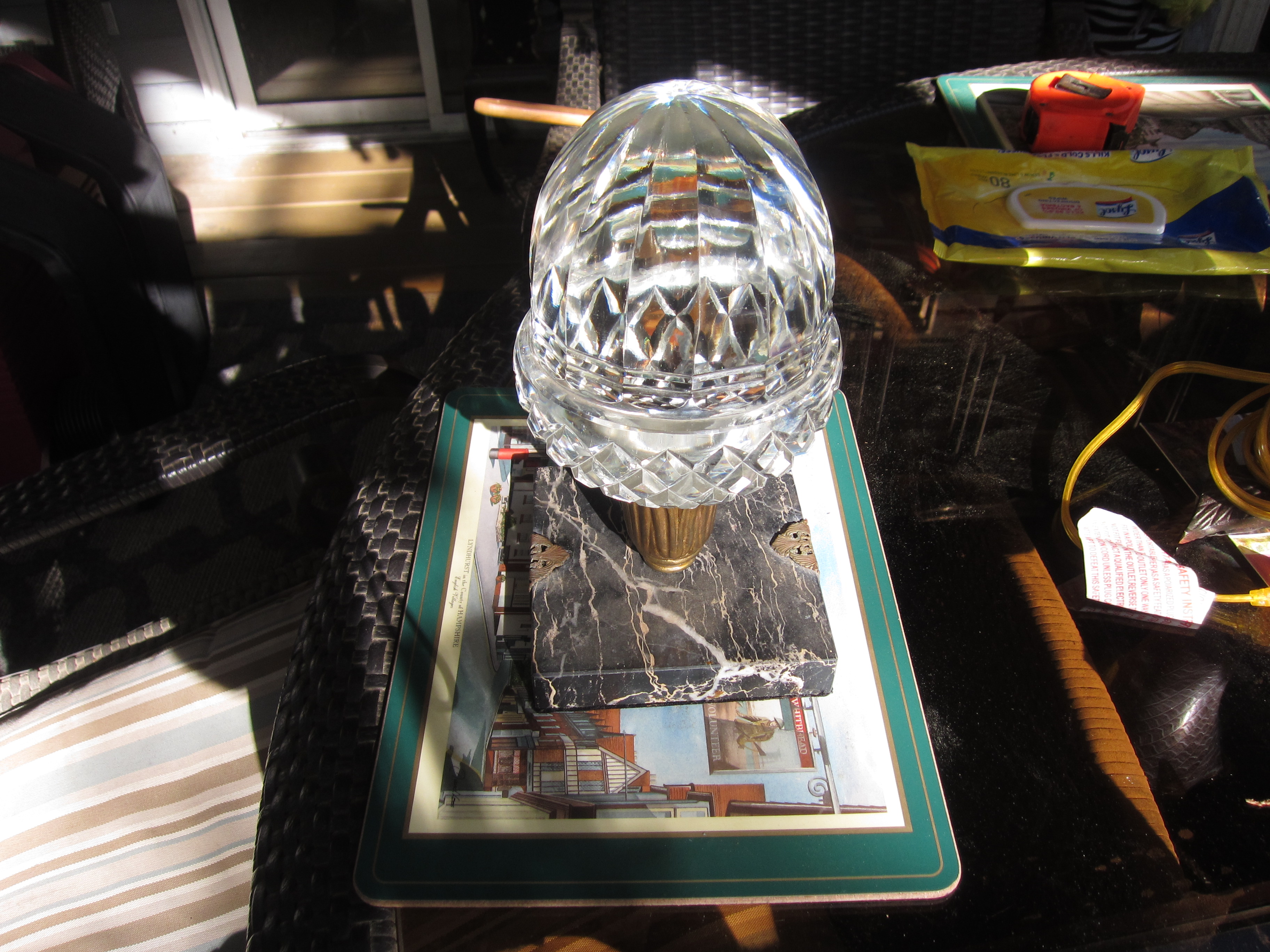 1800's Crystal Acorn Newel Post Finial