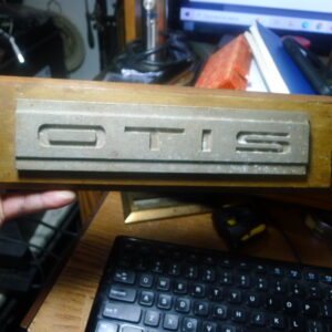 Large 9.5" Vintage OTIS Elevator Sign - NYC Penn District Salvage 1930s-1960s