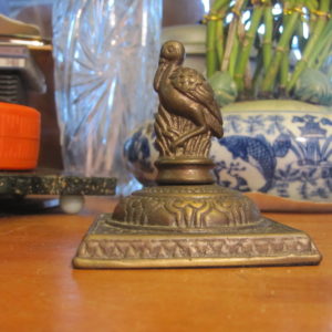 Victorian Pelican Paperweight Sculpture